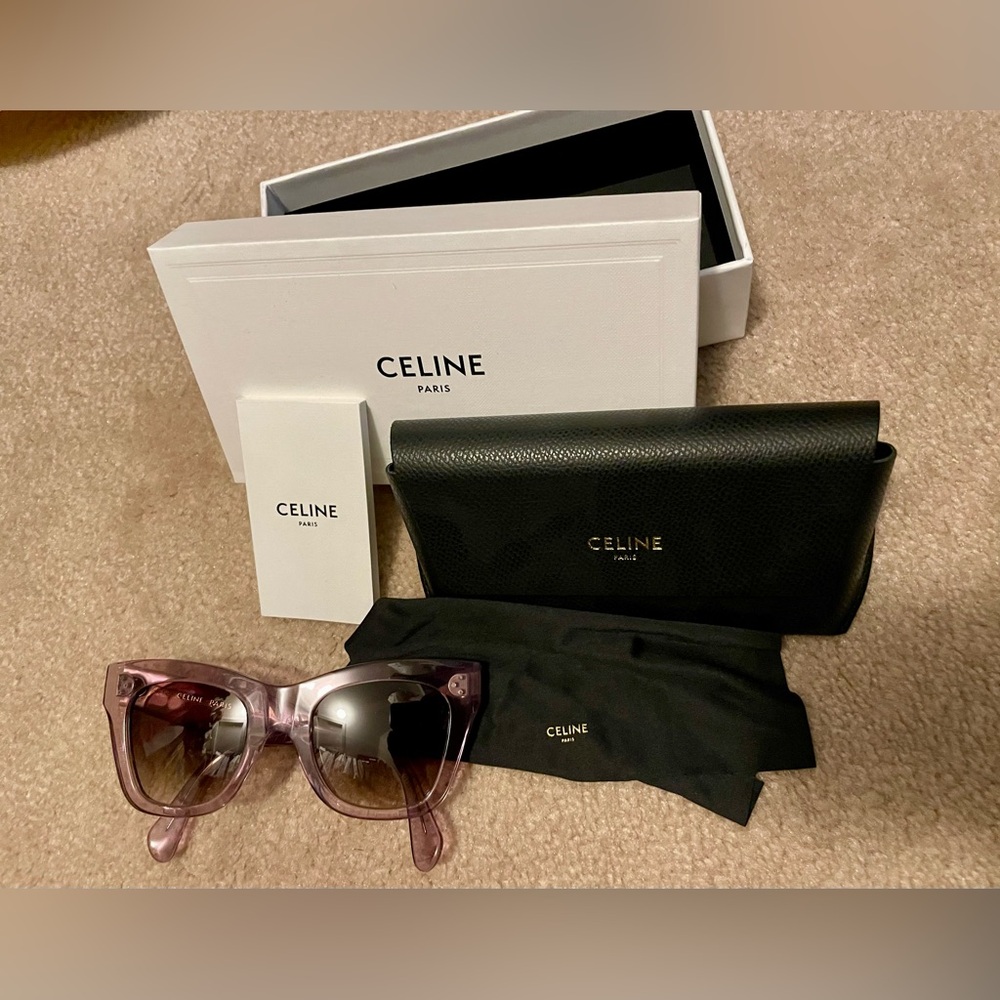 Celine Translucent Lilac Square Sunglasses